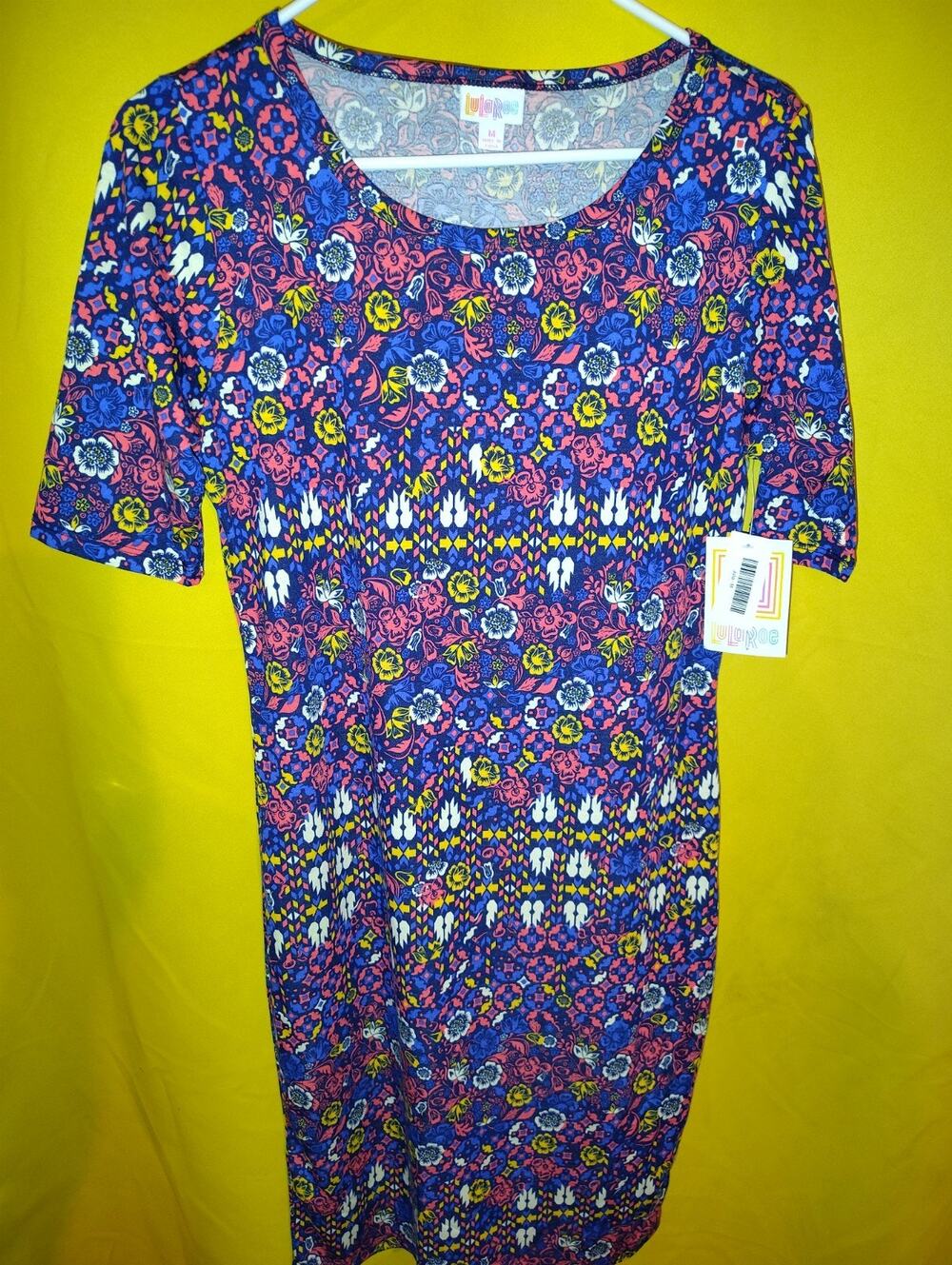 Lularoe Julia Women's Pullover Dress Sz Medium M NWT Hawaiian Flowers Tropical